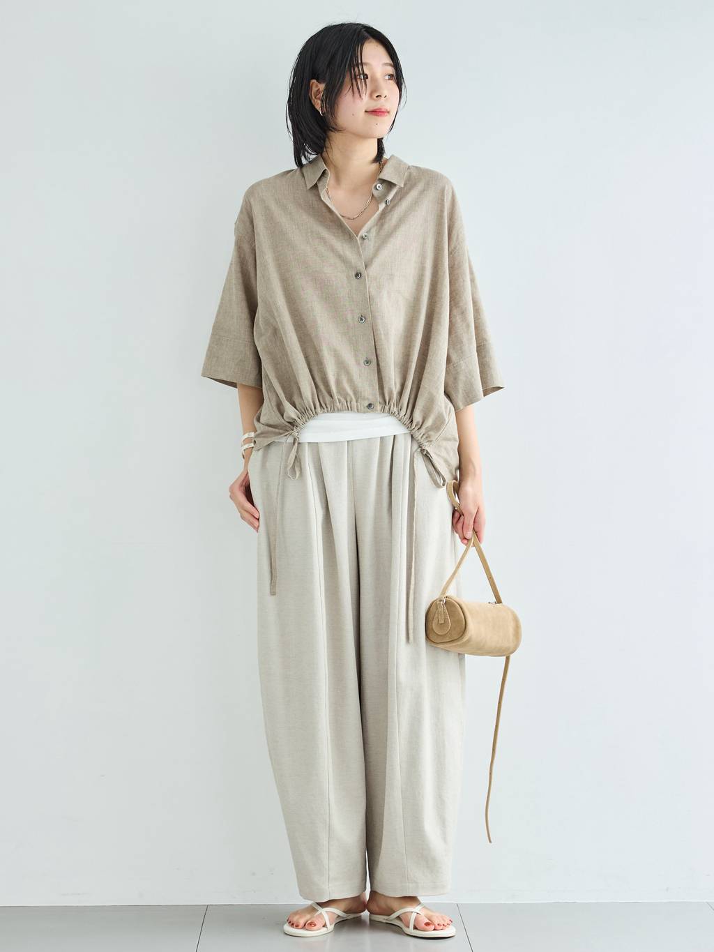 Curensology | リネンミックスドロストシャツ | Rakuten Fashion(楽天