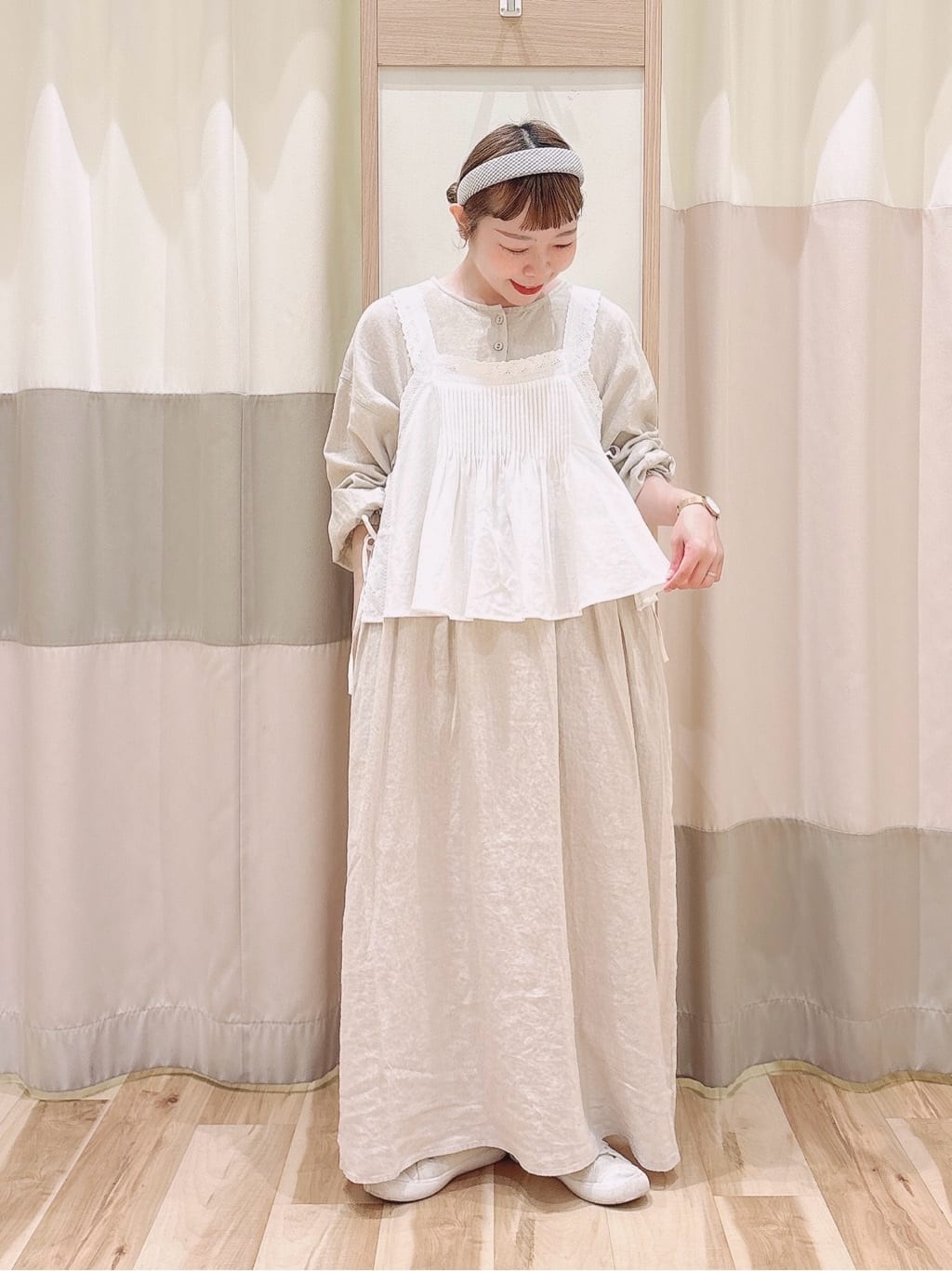 Samansa Mos2 | 【Cross*Linen】ギャザーワンピース | Rakuten Fashion