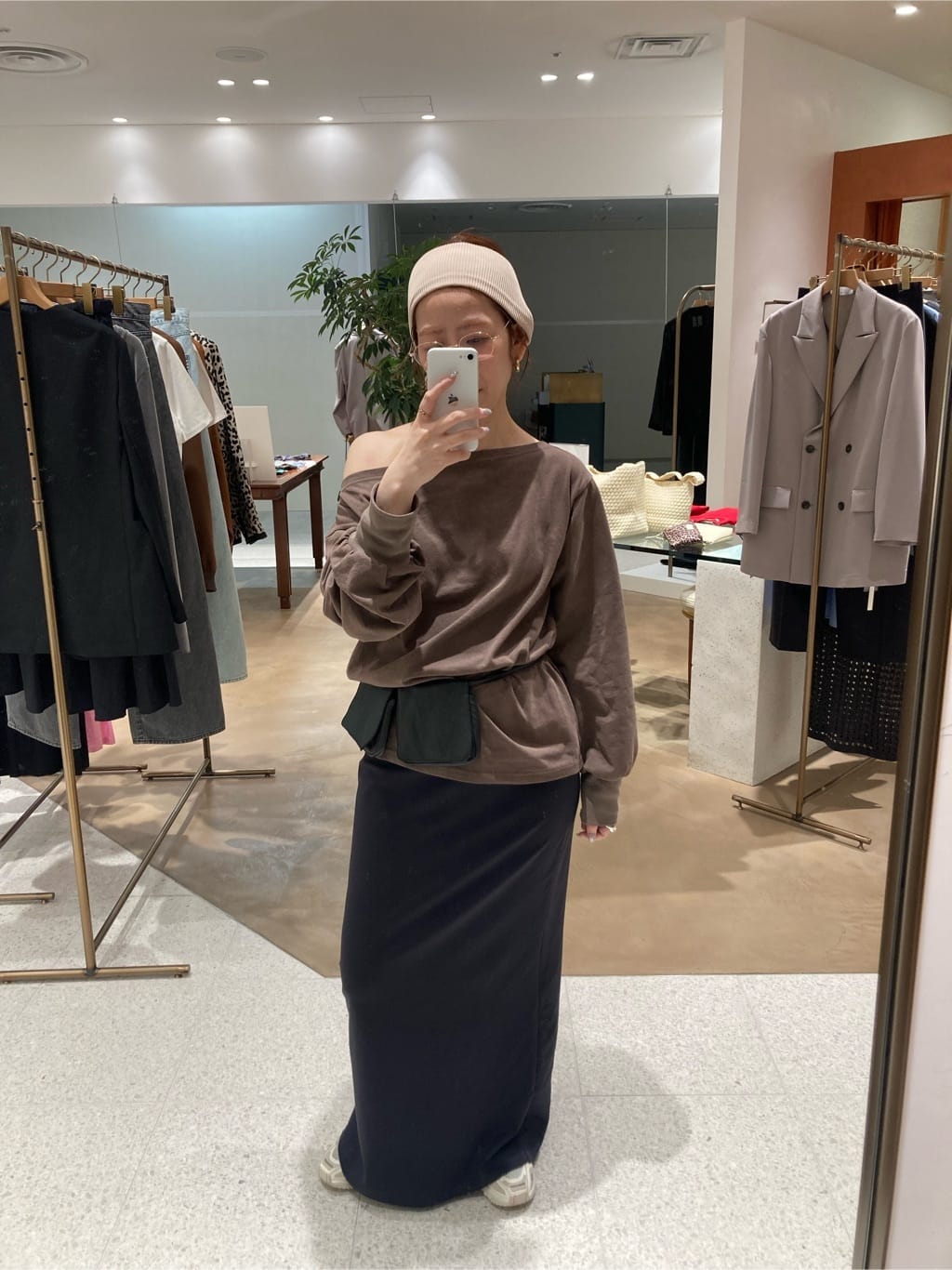 Whim Gazette | ジャージーIラインロングスカート | Rakuten Fashion