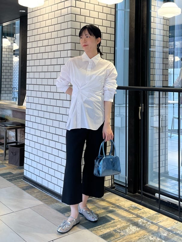 新品! ODETTE E ODILE スクエアセンターシーム フラット25↓↑黒 スクエアセンターシーム フラット25↓↑