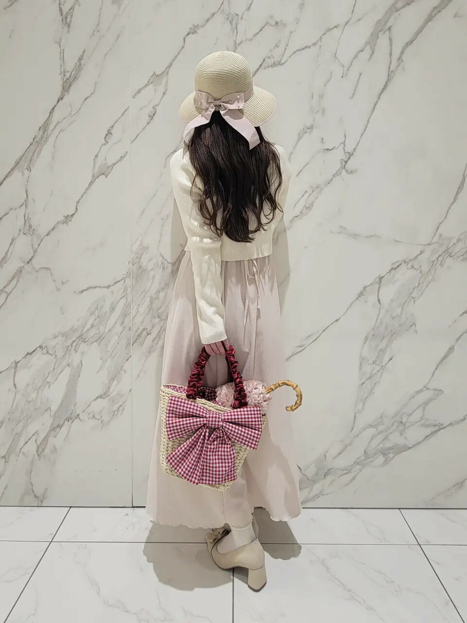 Maison de FLEUR | リボンメイズフリルハンドルカゴバッグ | Rakuten