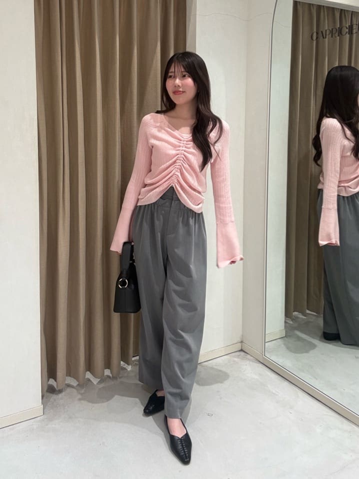 CAPRICIEUX LE'MAGE | フロントギャザーニット | Rakuten Fashion(楽天
