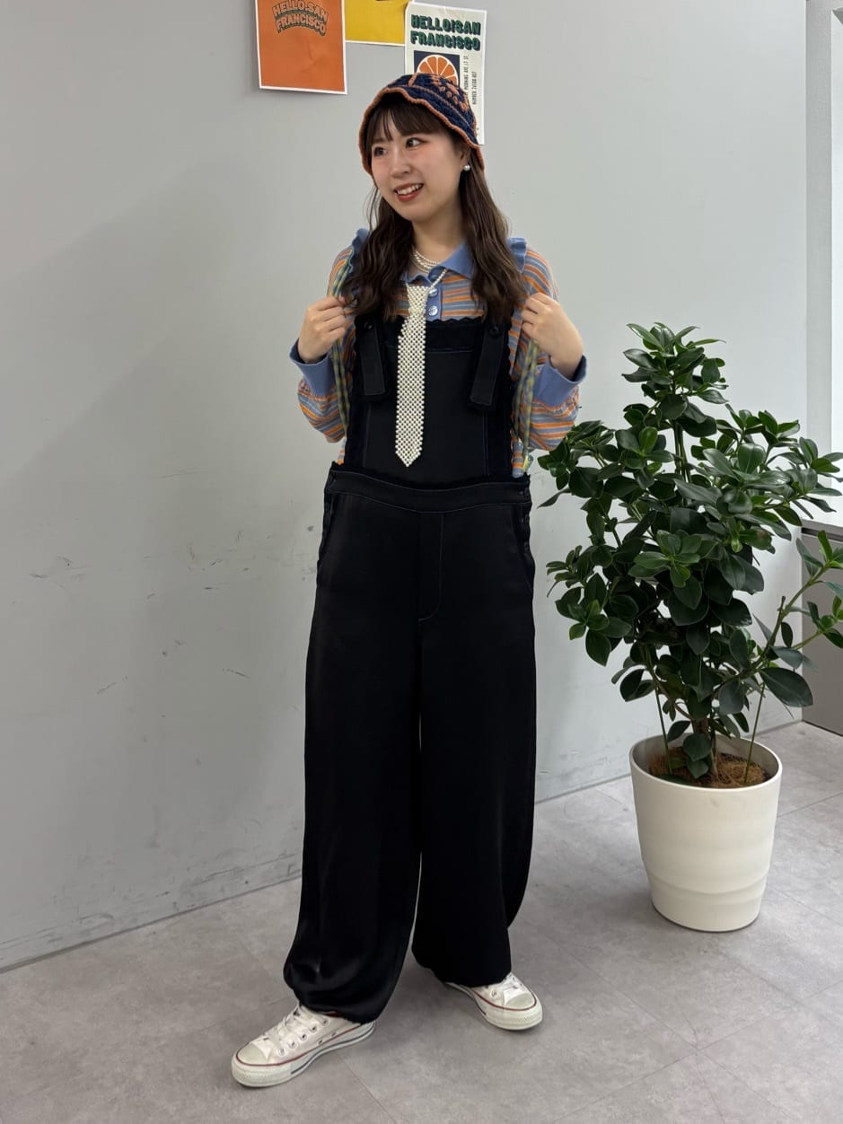 CIAOPANIC TYPY | HELLO.SANFRANCISCOレースサテンオーバーオール