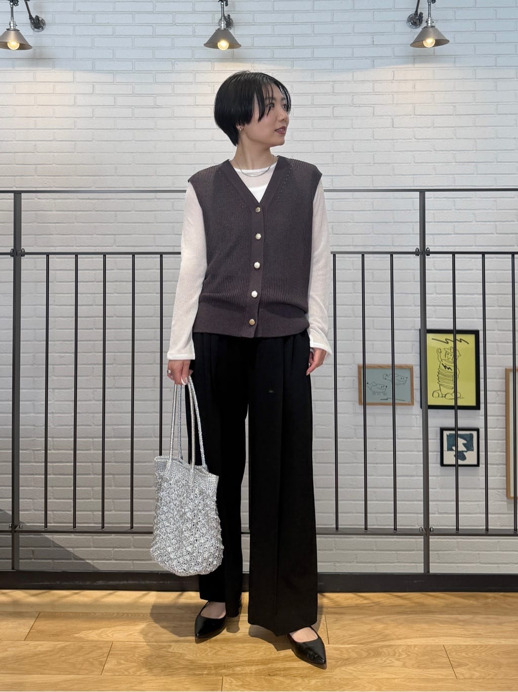 UNITED ARROWS green label relaxing | ペーパー ニット ジレ