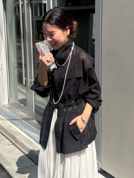 GALLARDAGALANTEの【SACHIKOコラボ】シアーメッシュミリタリージャケットを使ったコーディネートを紹介します。｜Rakuten Fashion(楽天ファッション／旧楽天ブランドアベニュー)7019985