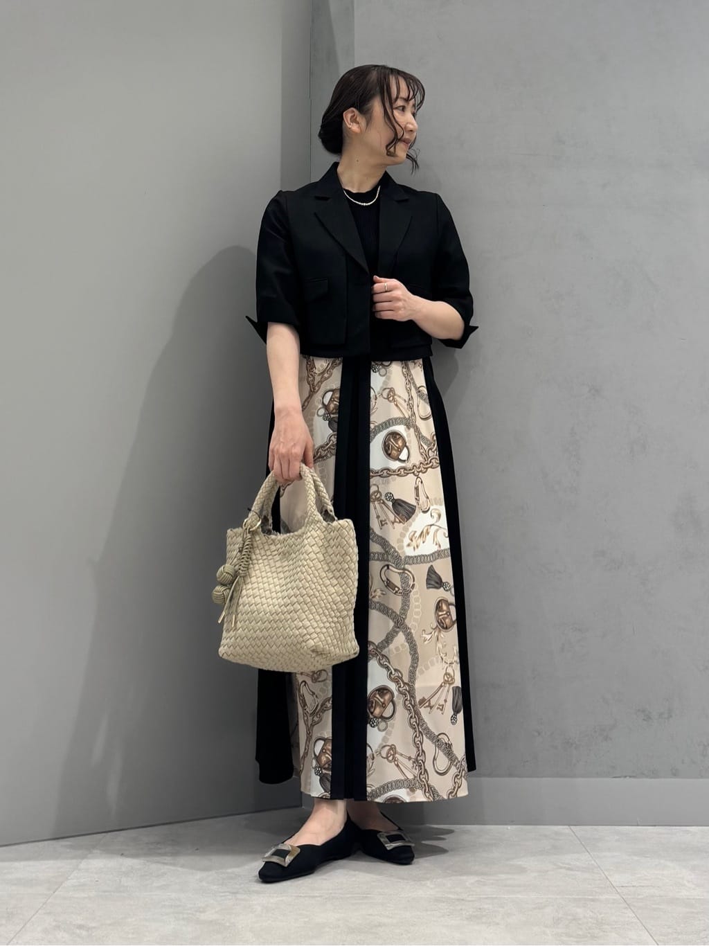Vin | スカーフプリントノースリーブニットワンピース | Rakuten