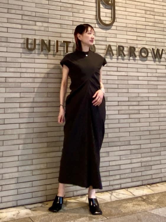 <MARW UNITED ARROWS>ウエスト ドレープ ワンピース MARW UNITED ARROWS＞ウエスト ドレープ ワンピース