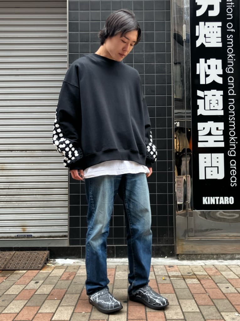 B'2nd | DISCOVERED(ディスカバード) 別注CROCHET SLEEVE SWEAT(UNISEX