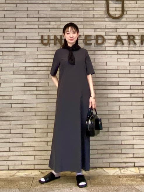 MARW UNITED ARROWS 5分袖 ベーシック ロング ワンピース BEAUTY&YOUTH UNITED ARROWS | <MARW UNITED ARROWS>5分袖 ベーシック