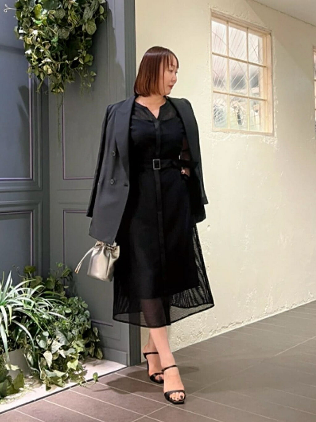 PINKY&DIANNE | メッシュッレースコンビワンピース | Rakuten Fashion