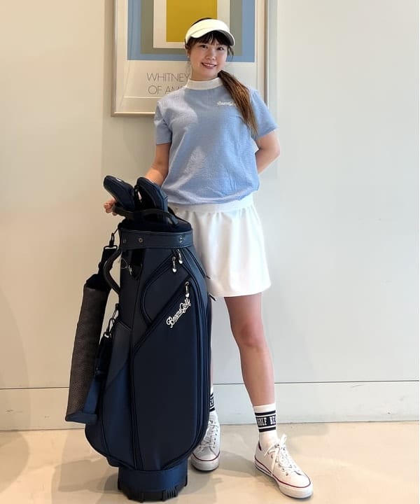 BEAMS GOLF | スクリプトロゴ ネイビー キャディバッグ(8.5インチ