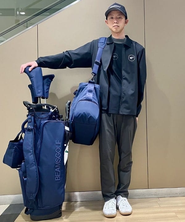 BEAMS GOLF | ORANGE LABEL / フレックスドライ 襟切り替え モック