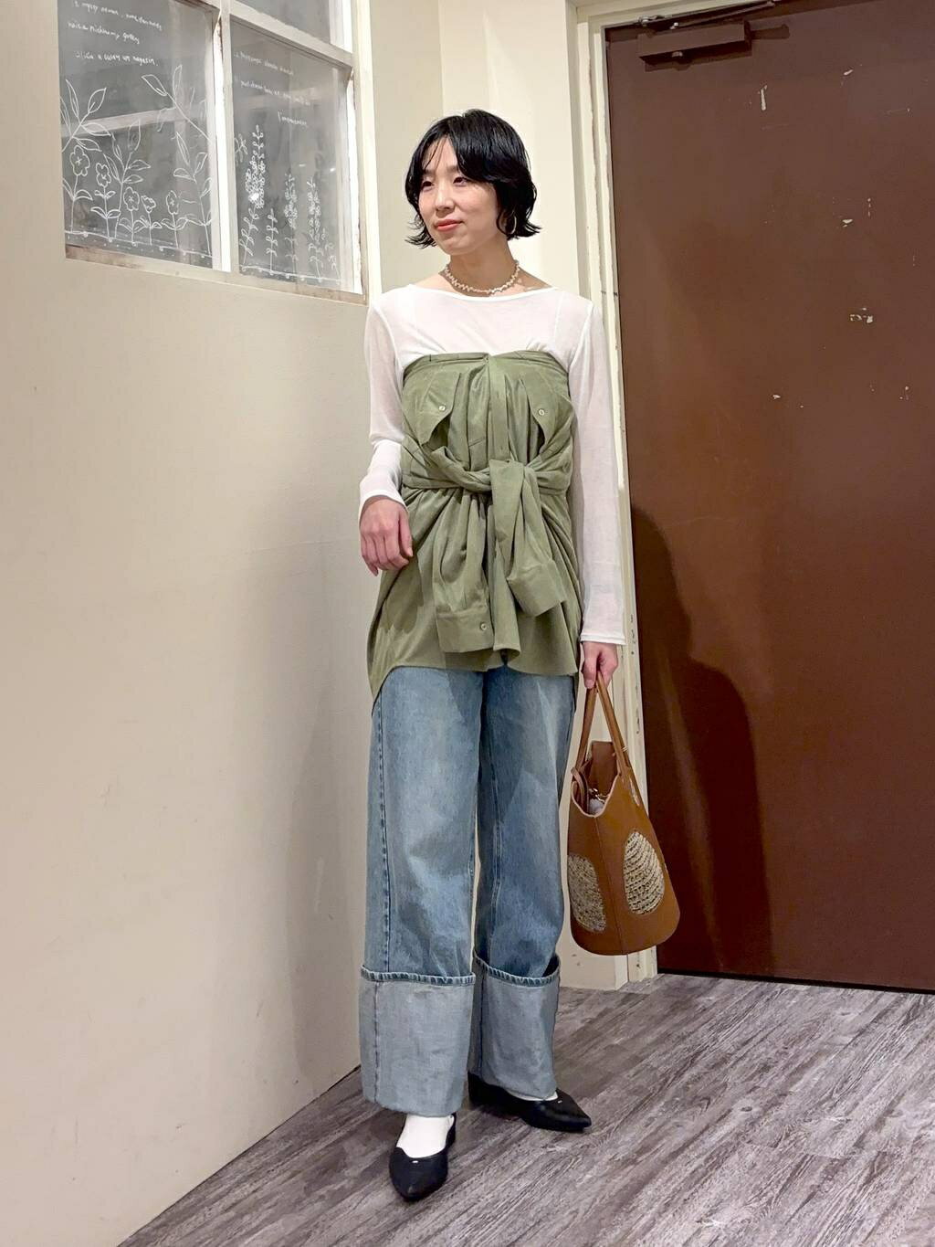 mysty womanのライトスエードシャツを使ったコーディネートを紹介します。｜Rakuten Fashion(楽天ファッション／旧楽天ブランドアベニュー)7028570
