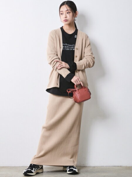 CHIC STYLEのワイドリブニットタイトスカート<大きいサイズ有>シックスタイルを使ったコーディネートを紹介します。｜Rakuten Fashion(楽天ファッション／旧楽天ブランドアベニュー)7028827