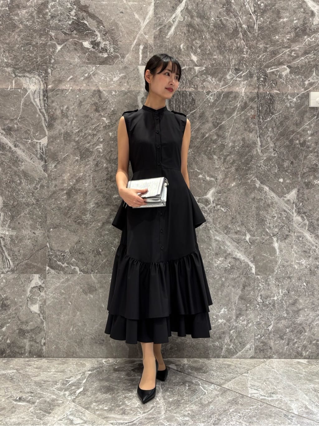 allureville | 【LOULOU WILLOUGHBY】レイヤードレープワンピース