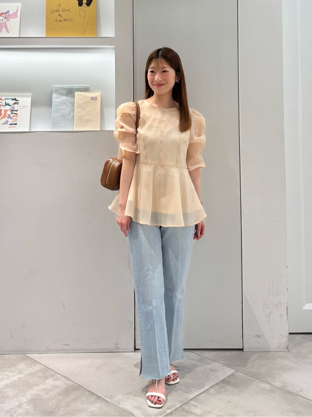 oggi5月号掲載natural beauty basicシアーぺプラムブラウス NATURAL BEAUTY BASIC（ナチュラルビューティーベーシック） ブラウス