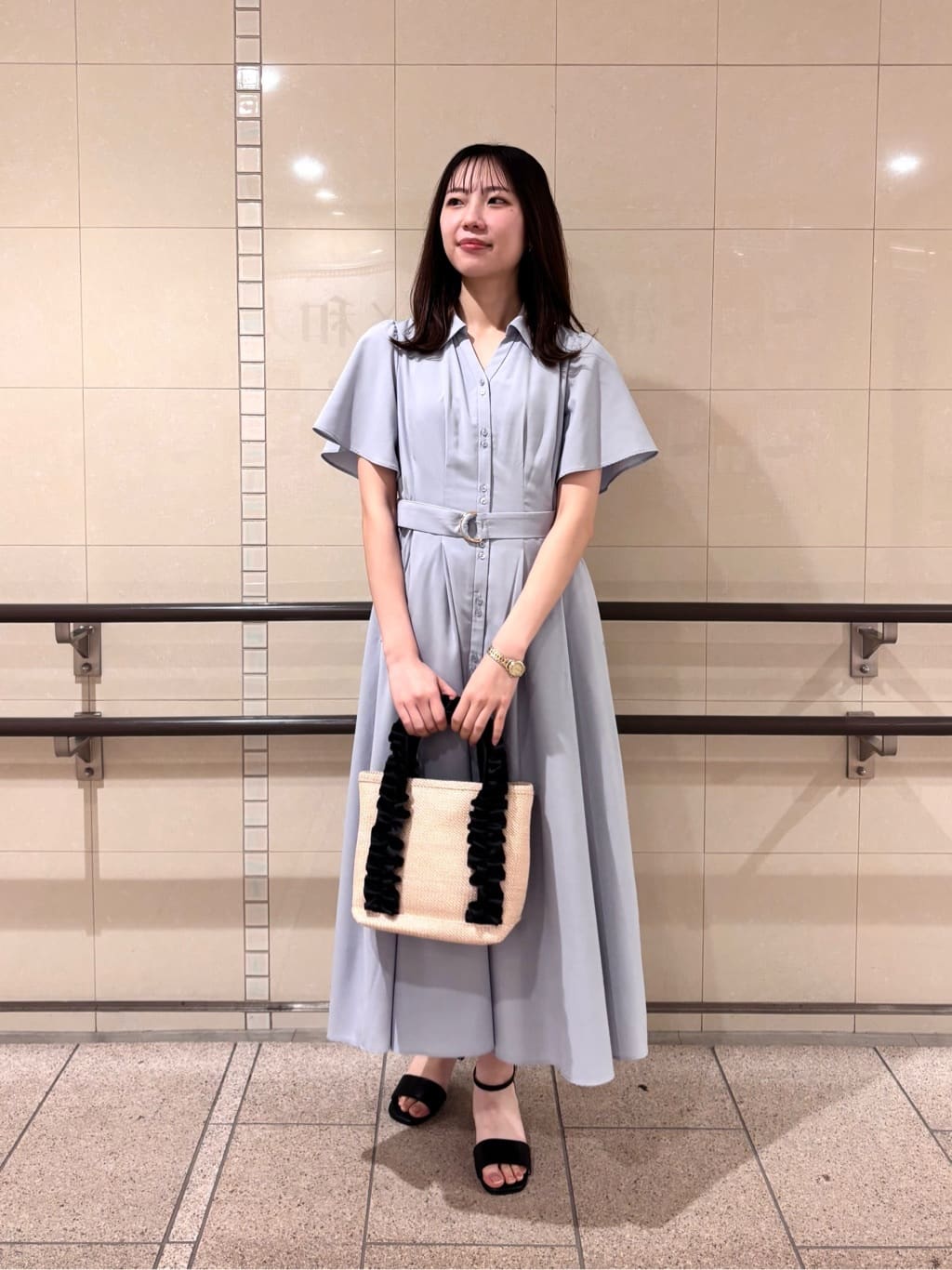 NBB【ちょうど、いい服】✨初めまして”がうまくいく好印象ワンピース　ブルー 楽天市場】＜ちょうど,いい服＞