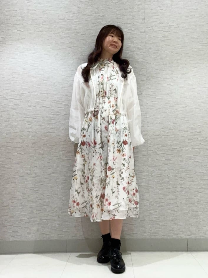 SWINGLE | シアーグリーンフラワーワンピース | Rakuten Fashion(楽天