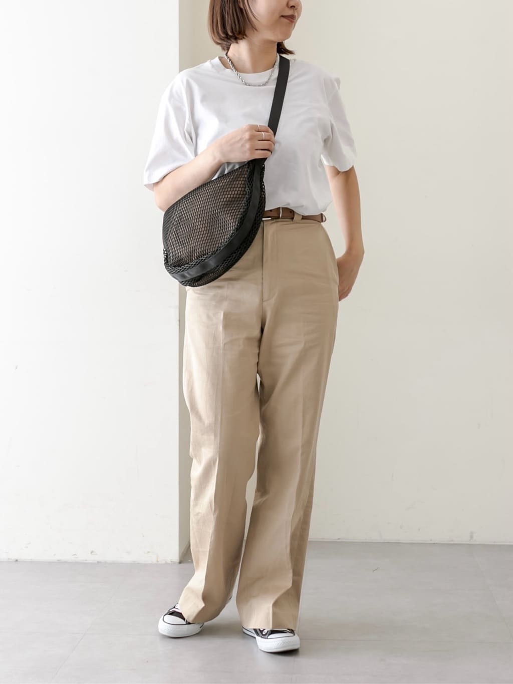 ear PAPILLONNERの《金属アレルギー対応/ステンレス》ロープチェーンネックレスを使ったコーディネートを紹介します。｜Rakuten Fashion(楽天ファッション／旧楽天ブランドアベニュー)7029624
