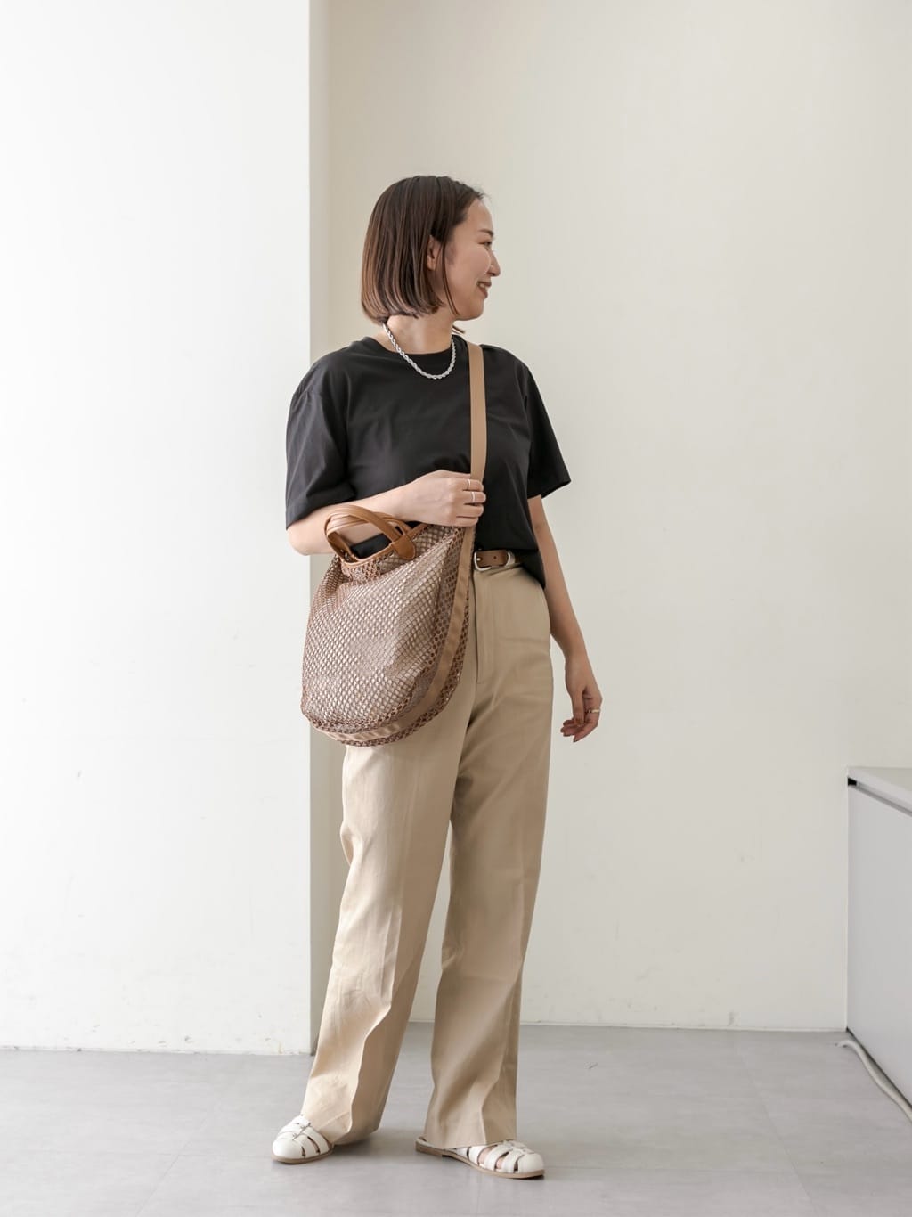 ear PAPILLONNERの《金属アレルギー対応/ステンレス》ロープチェーンネックレスを使ったコーディネートを紹介します。｜Rakuten Fashion(楽天ファッション／旧楽天ブランドアベニュー)7029625