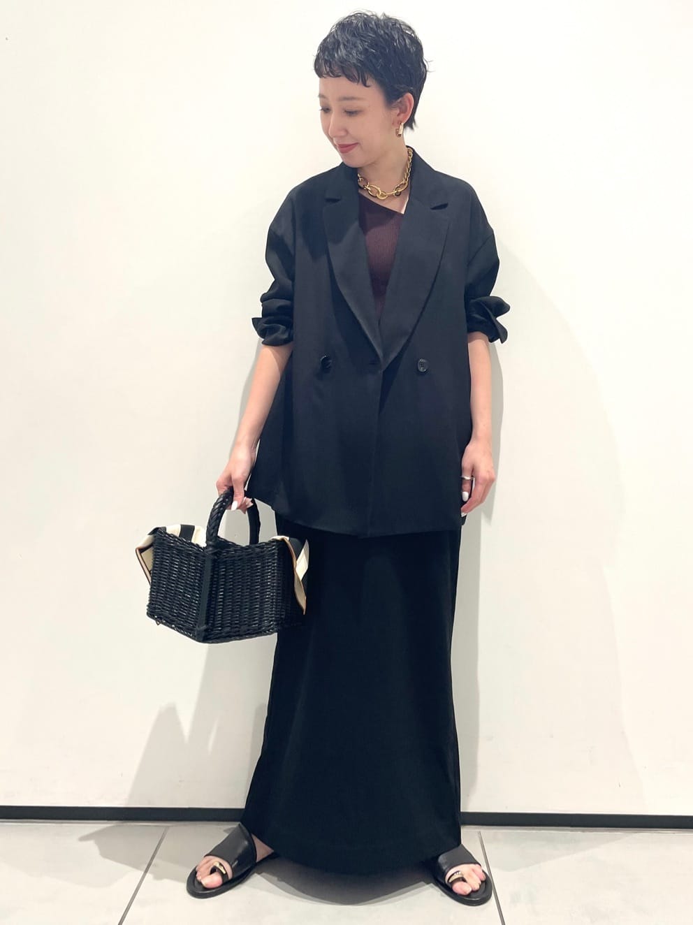 A VACATION SEESAW RTN S BLACK スカーフ付 A VACATION (ア ヴァケーション)＞