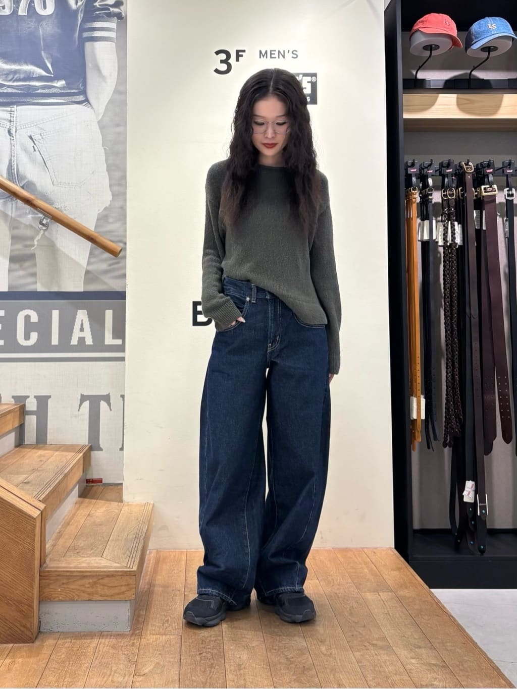 Levi's | SUPER BAGGY バレルジーンズ ダークインディゴ | Rakuten