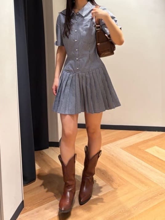moussy | PLEATED SHIRT MINI ドレス | Rakuten Fashion(楽天