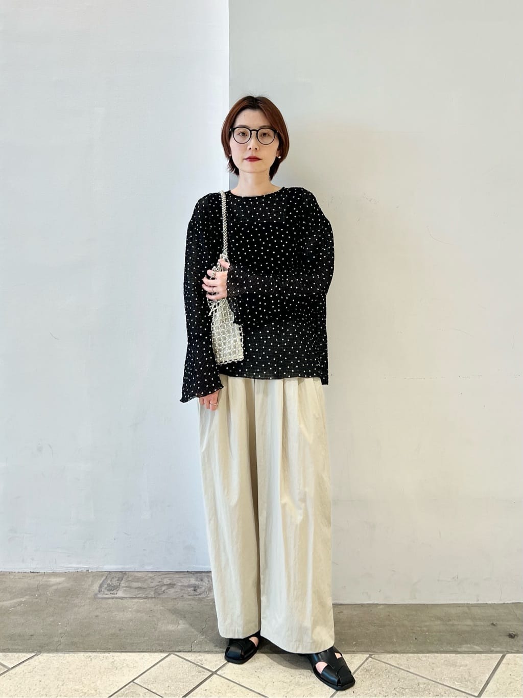 BEAUTY&YOUTH UNITED ARROWS | ポリエステル ドット シアー ブラウス