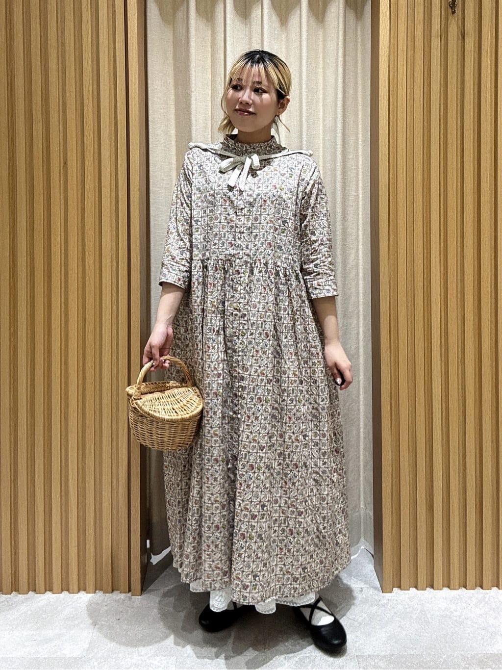 Samansa Mos2 | 【LIBERTY FABRICS】Botanical Language柄ワンピース
