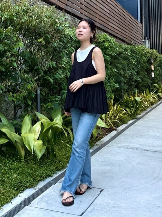 GALLARDAGALANTEの【2.718】ビジュートングサンダルを使ったコーディネートを紹介します。｜Rakuten Fashion(楽天ファッション／旧楽天ブランドアベニュー)7031435