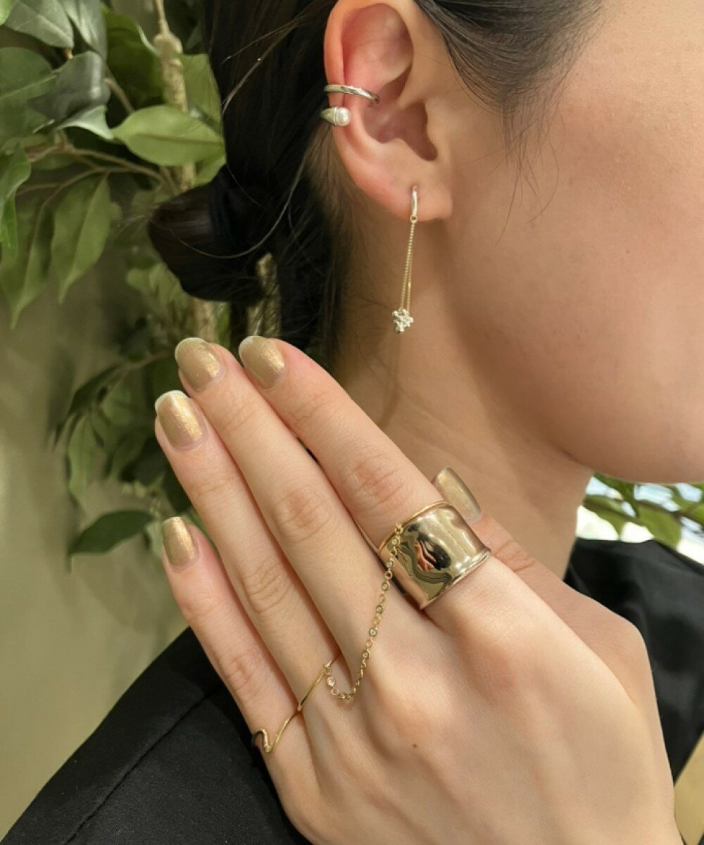 ete | [レイヤード] K10YG ウェーブ リング | Rakuten Fashion(楽天