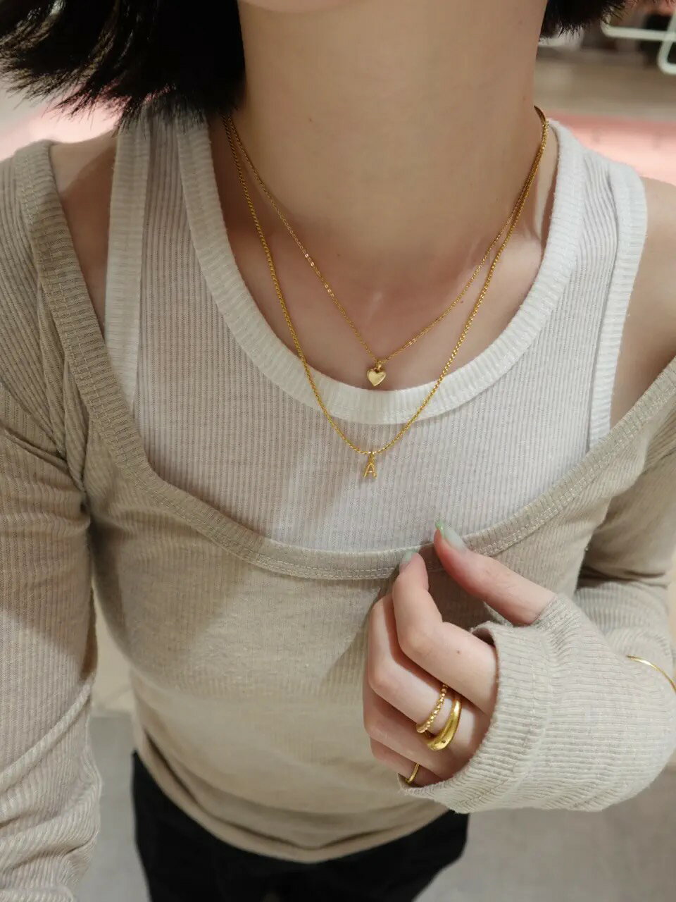TEN. | タイニーハートネックレス GD ギフト プレゼント ハート