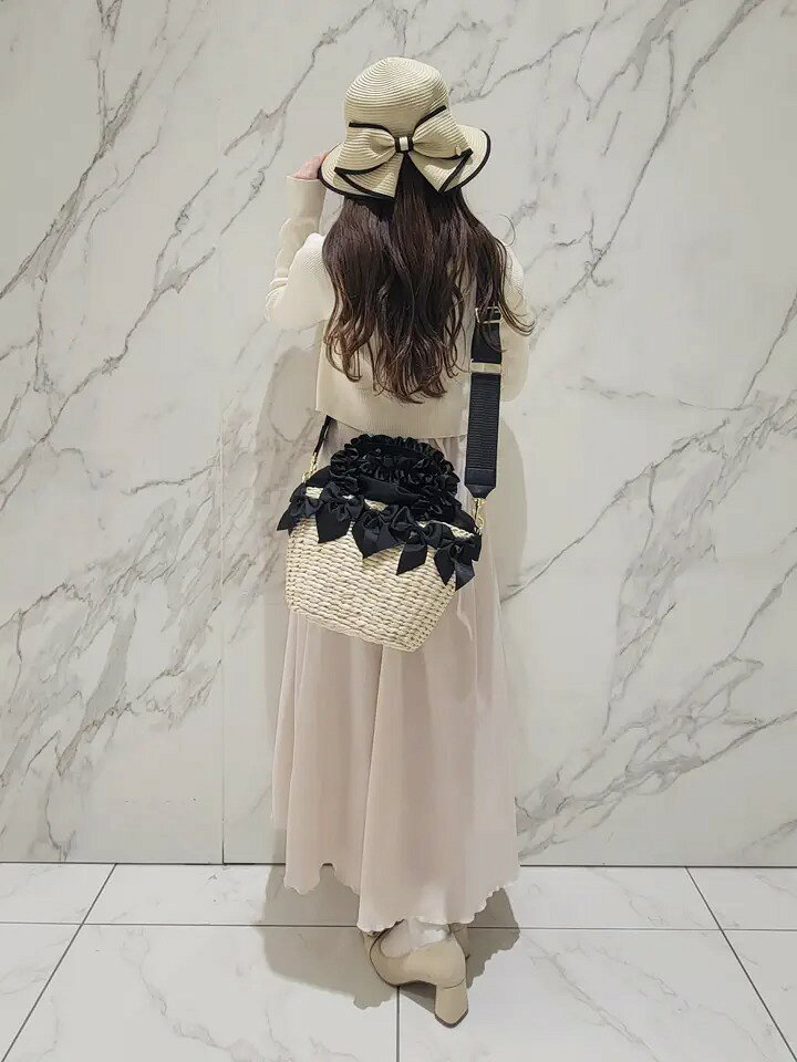 ゆみ吉ハンドメイド フリルバッグ ジョリーフルール Alice ベージュ