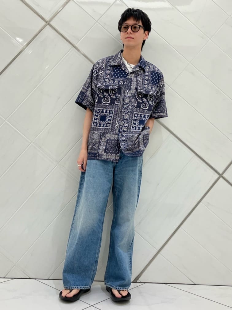 FREAK'S STORE | インド製 リラックスフィット ペイズリー柄プリント