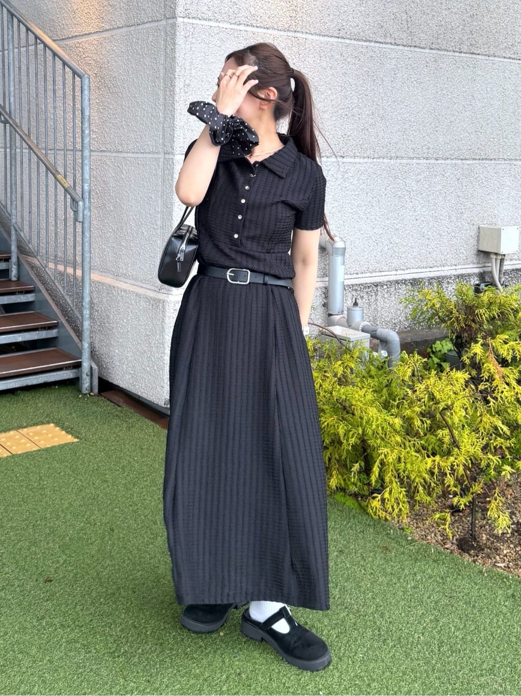 FREE'S MART | 金ボタンカットジャガードポロワンピース | Rakuten