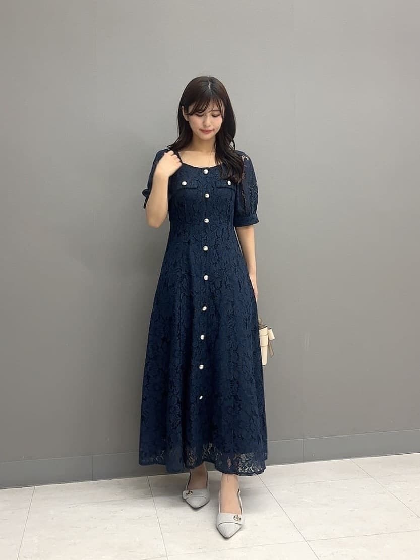 PROPORTION BODY DRESSING | フロントボタンレースワンピース 26SS