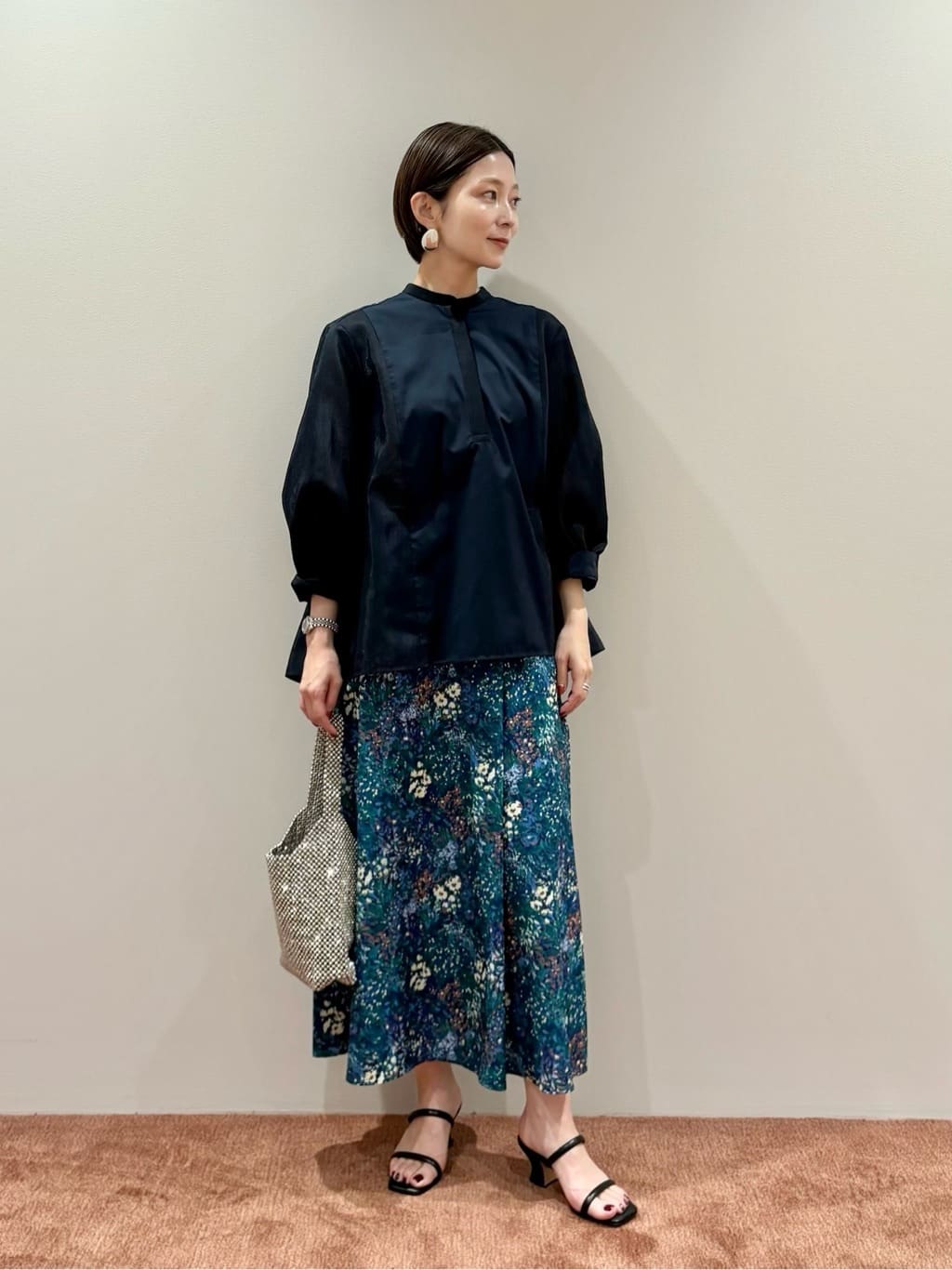 UNITED ARROWS | シアー コンビ フレア シャツ | Rakuten Fashion(楽天