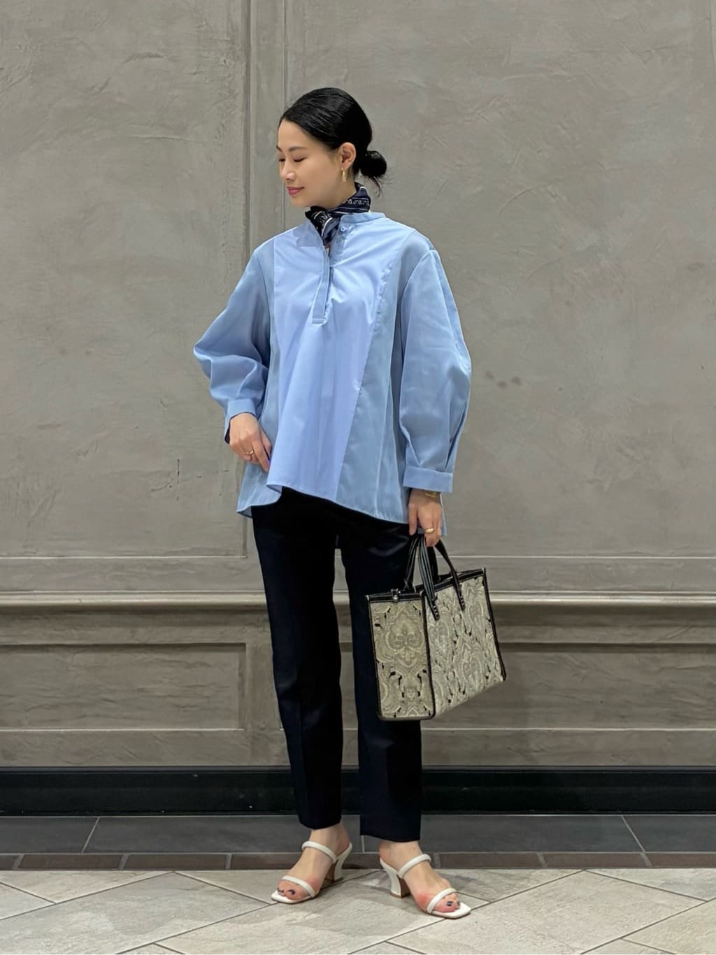 UNITED ARROWS | シアー コンビ フレア シャツ | Rakuten Fashion(楽天