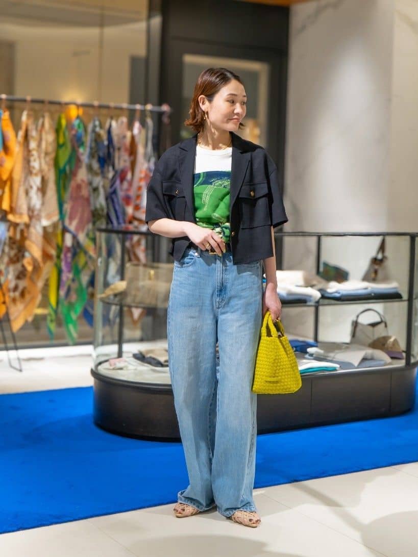 allurevilleのカラミショートジャケットを使ったコーディネートを紹介します。｜Rakuten Fashion(楽天ファッション／旧楽天ブランドアベニュー)7033512