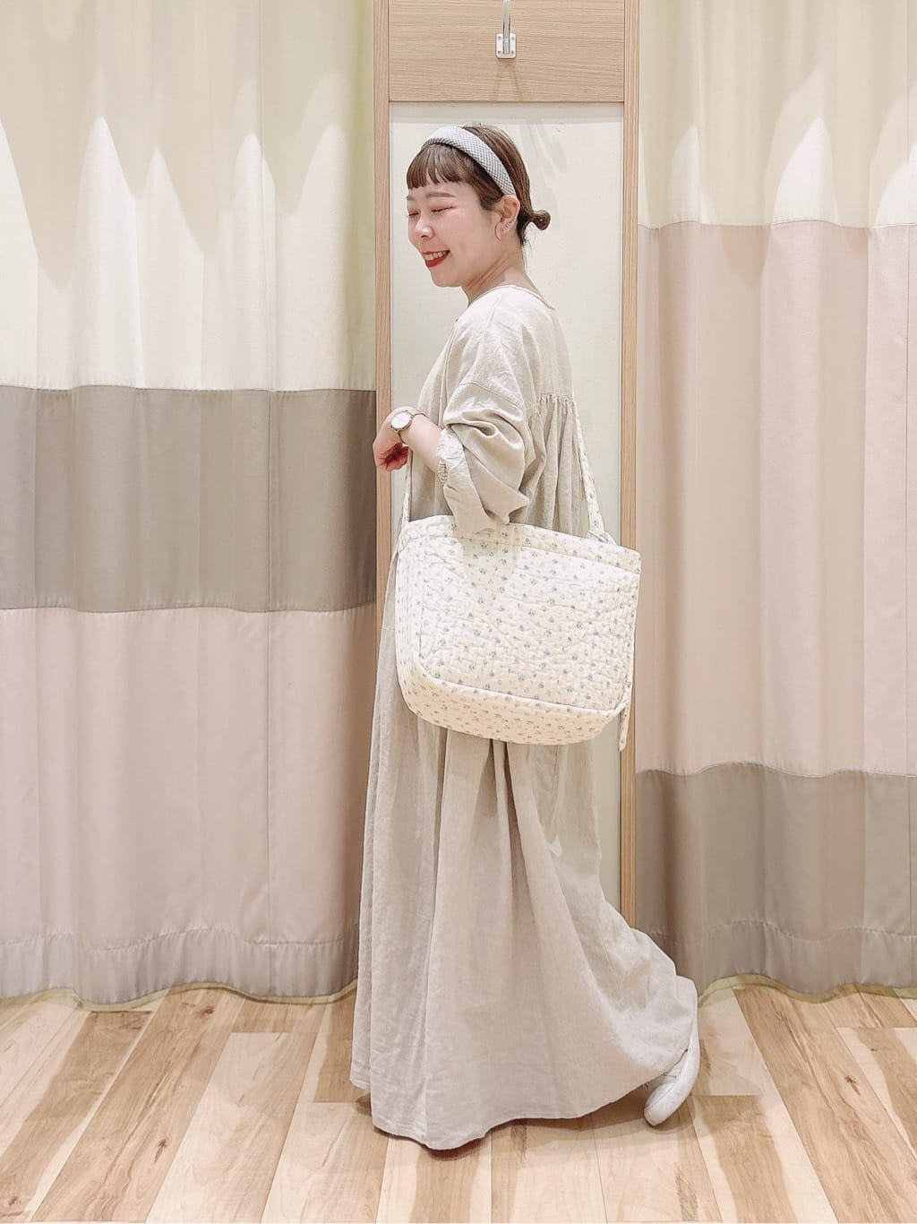 Samansa Mos2 | 【Cross*Linen】ギャザーワンピース | Rakuten Fashion