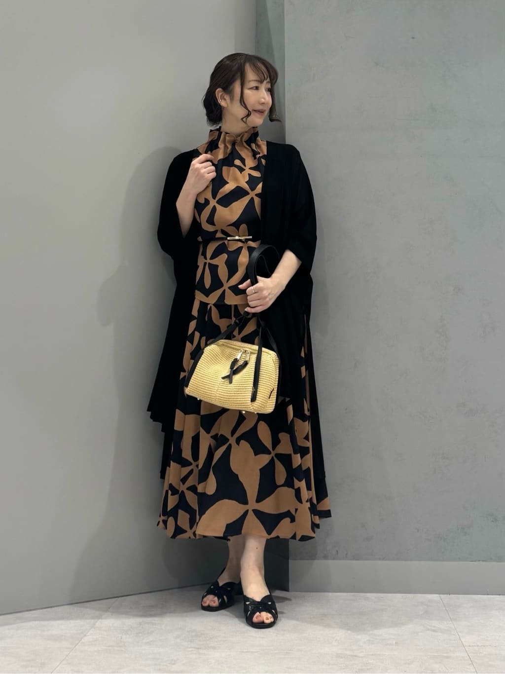 Vin | リネン調フラワーモチーフフレアスカート | Rakuten Fashion