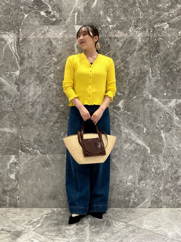 allureville | ワイドリブヘムフリルカーディガン | Rakuten Fashion
