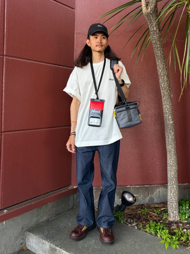 FREAK’S STOREの別注 刺繍 ECO HYBRID LOGO TEE エコハイブリッド ルーズフィット ロゴ 刺繍Tシャツを使ったコーディネートを紹介します。｜Rakuten Fashion(楽天ファッション／旧楽天ブランドアベニュー)7036153