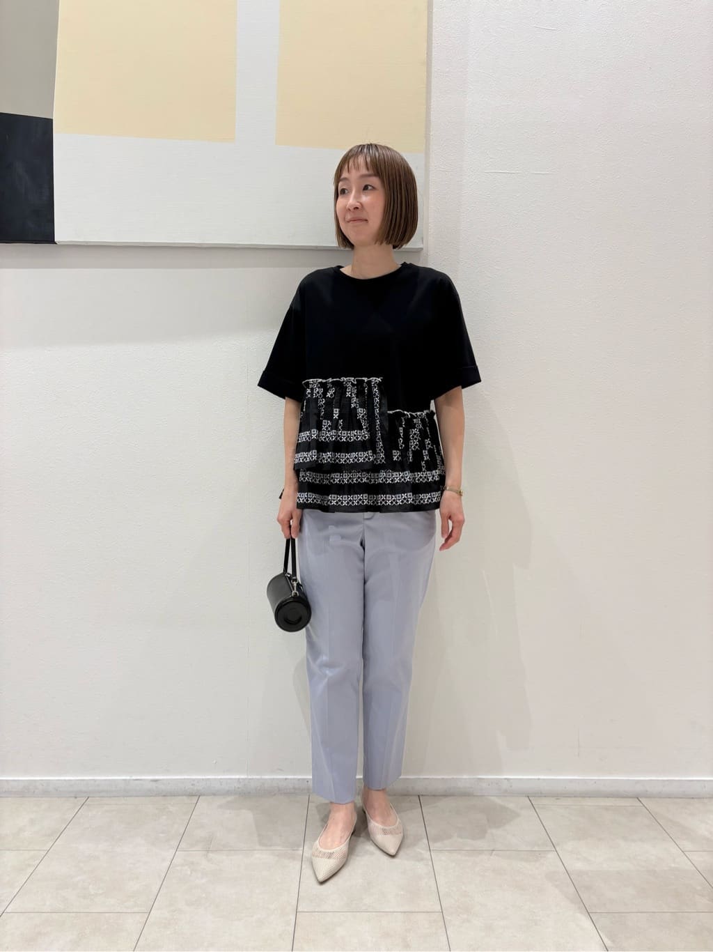 UNITED ARROWS LTD. OUTLET | エンブロイダリープリーツ コンビ T