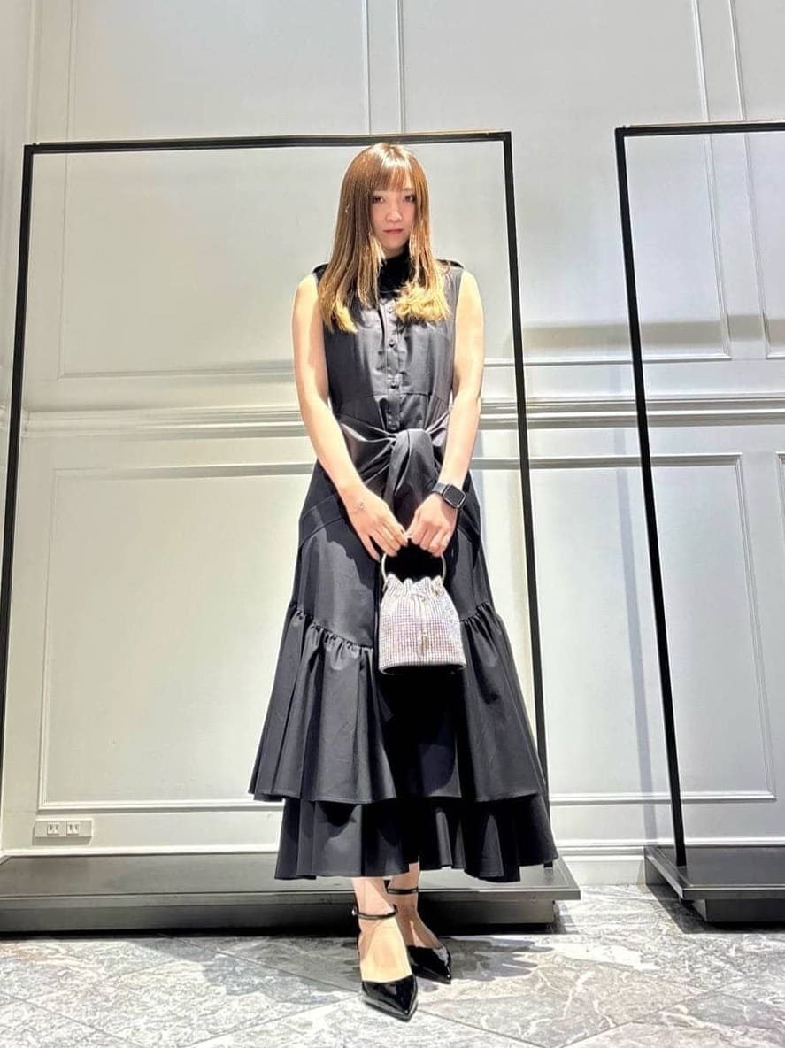 allureville | 【LOULOU WILLOUGHBY】レイヤードレープワンピース