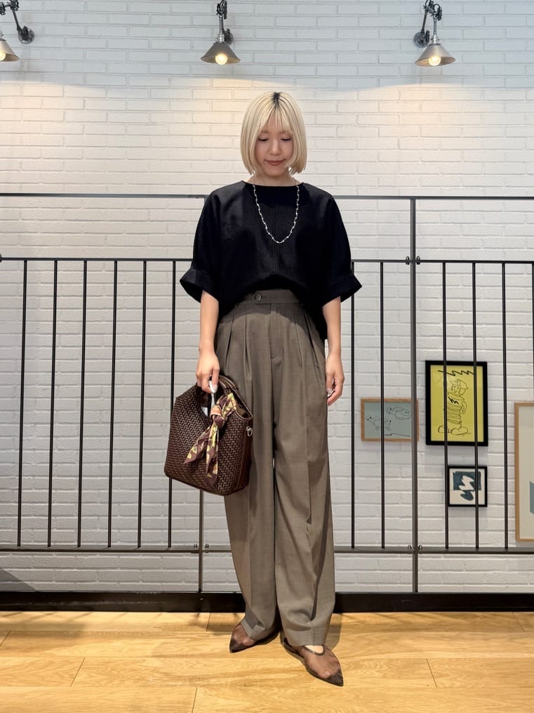UNITED ARROWS green label relaxingのリネンライク ブラウス マシン 