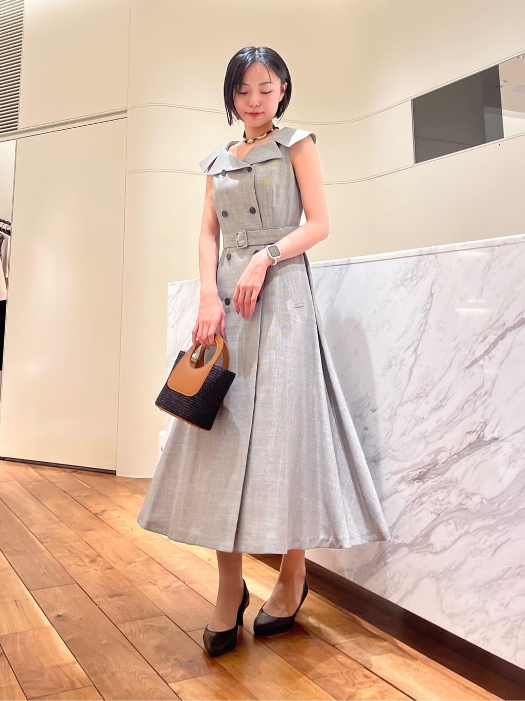 ANAYI | スラブドビーオフショル ワンピース | Rakuten Fashion(楽天