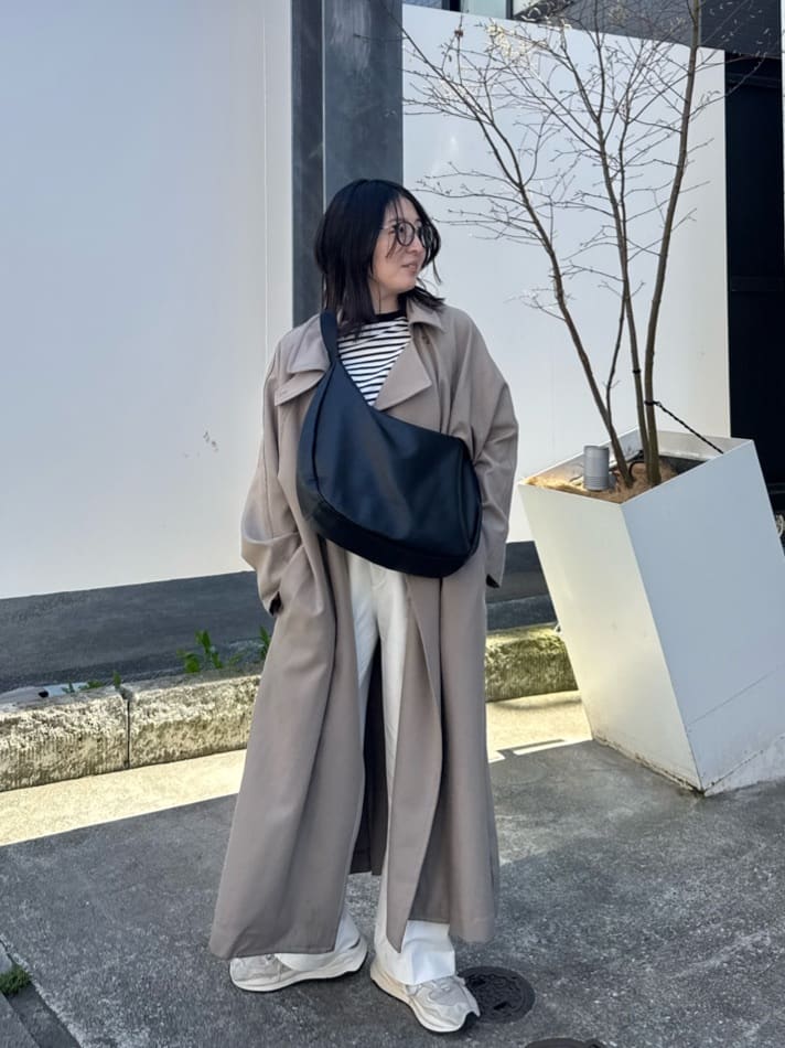 russet | 《本革/490g》ソフトレザーラウンドビッグショルダーバッグ