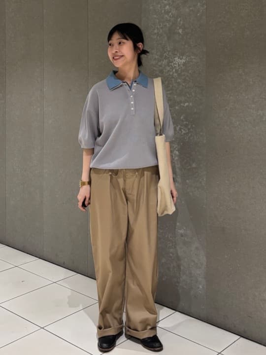 FREAK’S STOREの配色 2枚襟 半袖 ニット ポロシャツ 限定展開を使ったコーディネートを紹介します。｜Rakuten Fashion(楽天ファッション／旧楽天ブランドアベニュー)7046400