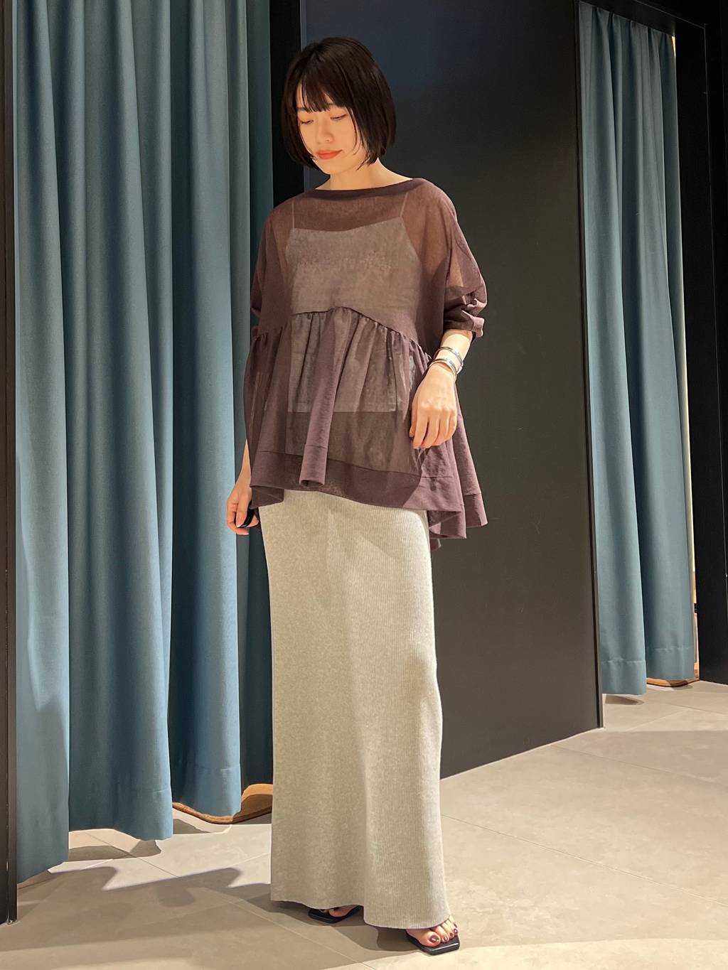 Curensology | コットンリブタイトスカート | Rakuten Fashion(楽天
